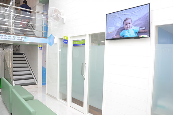 waiting area of matoshree hospital kamothe, navi mumbai