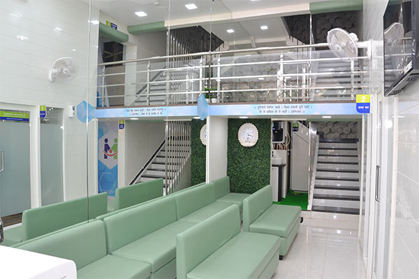 waiting area of matoshree hospital kamothe, navi mumbai